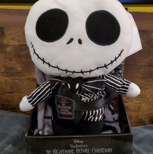 The Nightmare Before Christmas Character Pillow and Throw Set NIB